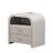 24" Fluted Nightstand With Charging Station And 2 Storage Drawers, Modern End Table With Open Shelves-1416707737