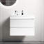 Meuble-lavabo flottant mural avec lavabo une pièce sans bonde ni robinet