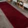 Arbelle Solid Low-Pile Dark Red Rug