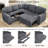 L-Shaped Sectional Sofa Bed With Pull-Out Bed & Storage, 5-Seat Sleeper Couch With USB Charging, Convertible Design For Living Room, Apartment, Corduroy Fabric-643629576