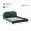 Lit moelleux en velours vert foncé-987149102