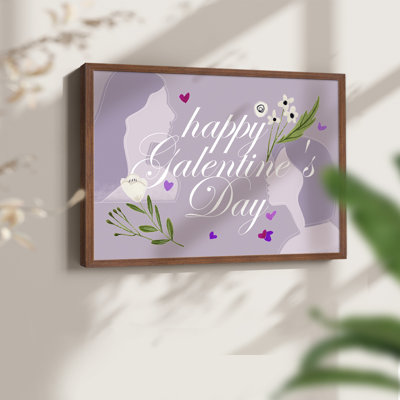 «Happy Galentine's Day» - Reproduction encadrée - Restickable