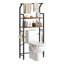 Rangement au-dessus de la toilette, étagères de rangement de salle de bain à 2 niveaux avec crochets, étagère de rangement verticale multifonctionnelle pour salle de bain-116161005