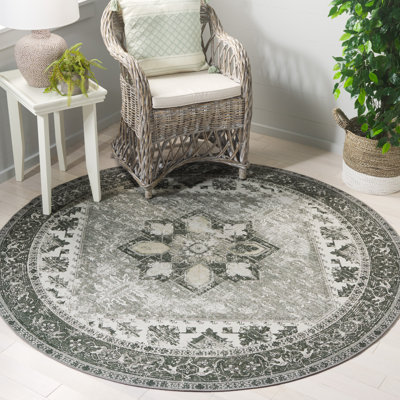 Tapis oriental sauge foncé / ivoire DeBary