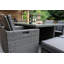 PARIS 10 Seater Cube Set 195x125cm Table with Parasol Hole, 6 Cube Chairs with Folding Backrest, 4 with Integral Stools including Cushions