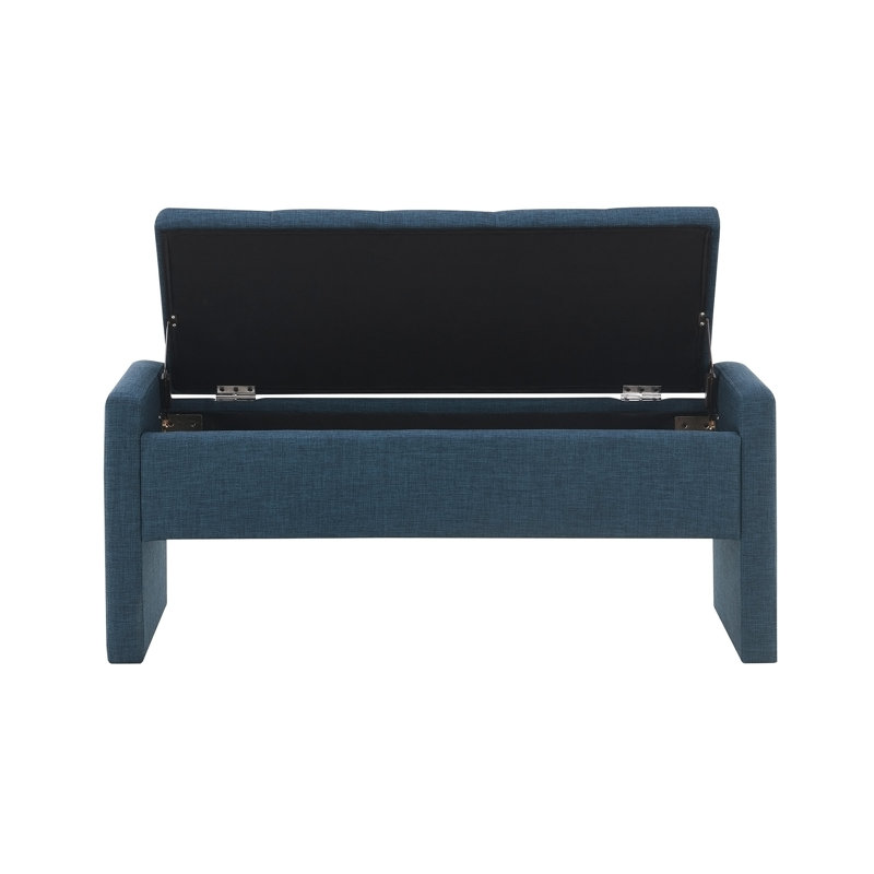 Banc de lit moderne avec rangement, Navy Blue, Marine