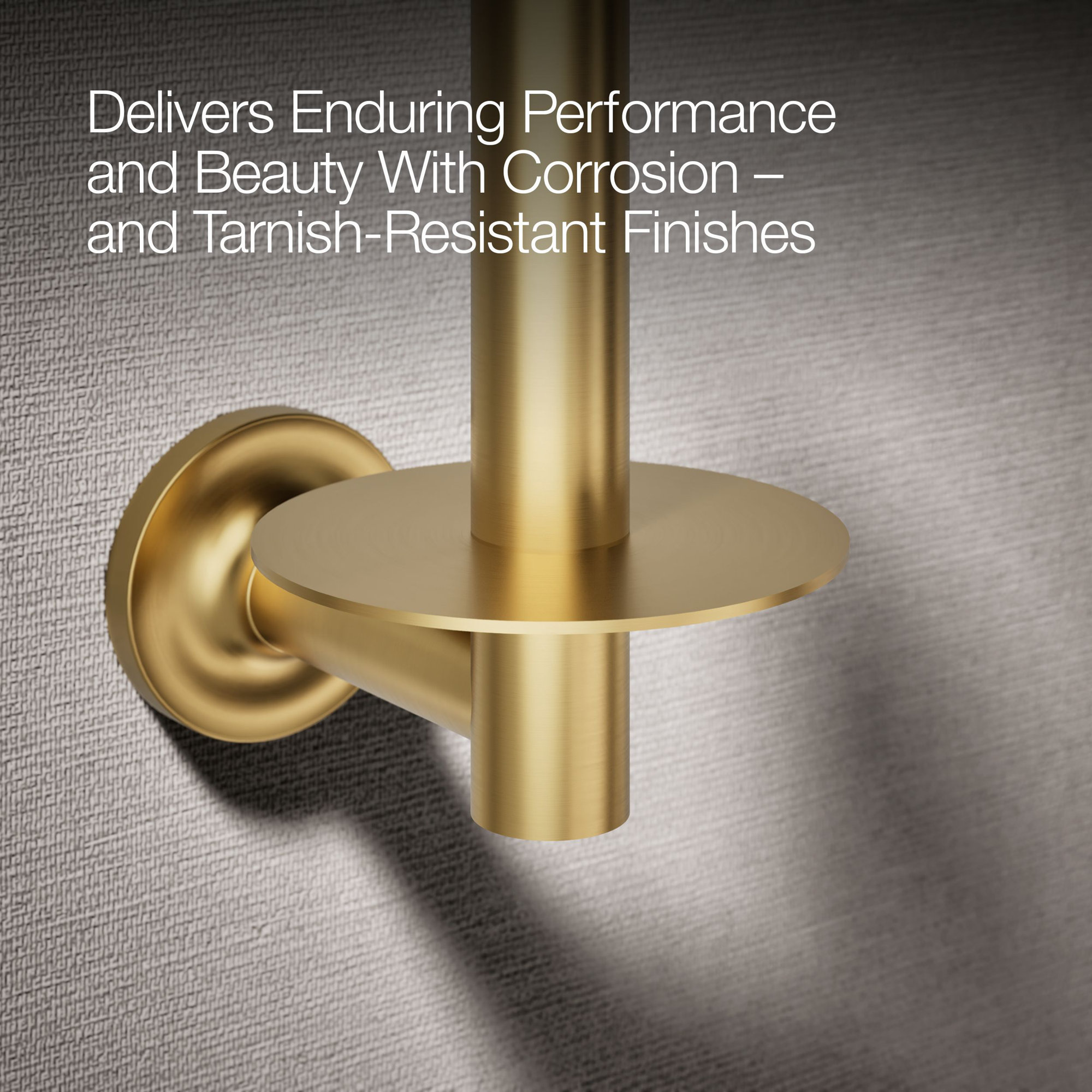 Purist Vertical Toilet Paper Holder, Wall-Mount Bathroom Toilet Paper Holder, Vibrant Brushed Moderne Brass