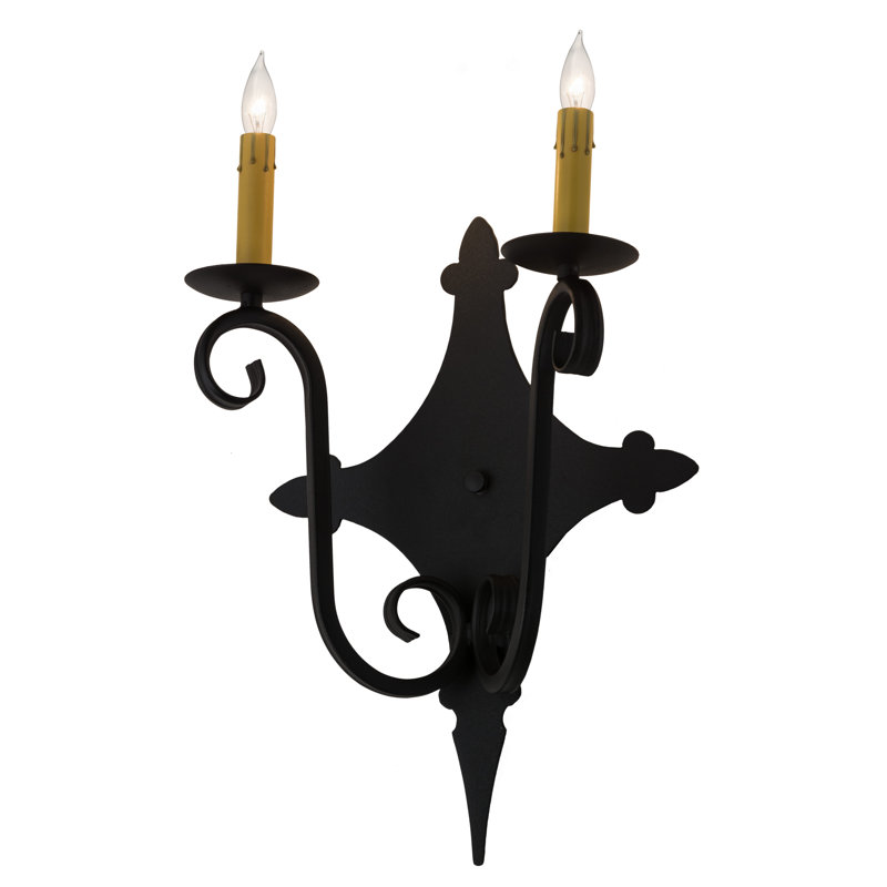 Grindle Candle Wall Light, Black