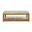 Roberta Coffee Table-Sandblasted White Marble