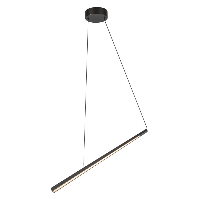 Luminaire suspendu linéaire 24 po Lex, Noir