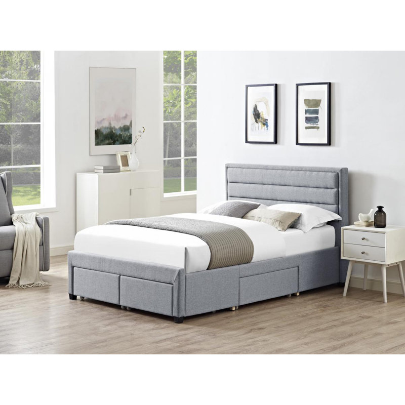 Garnica Upholstered UK Double - DE 135 X 190 Cm Ottoman Storage Bed, Double (4'6)