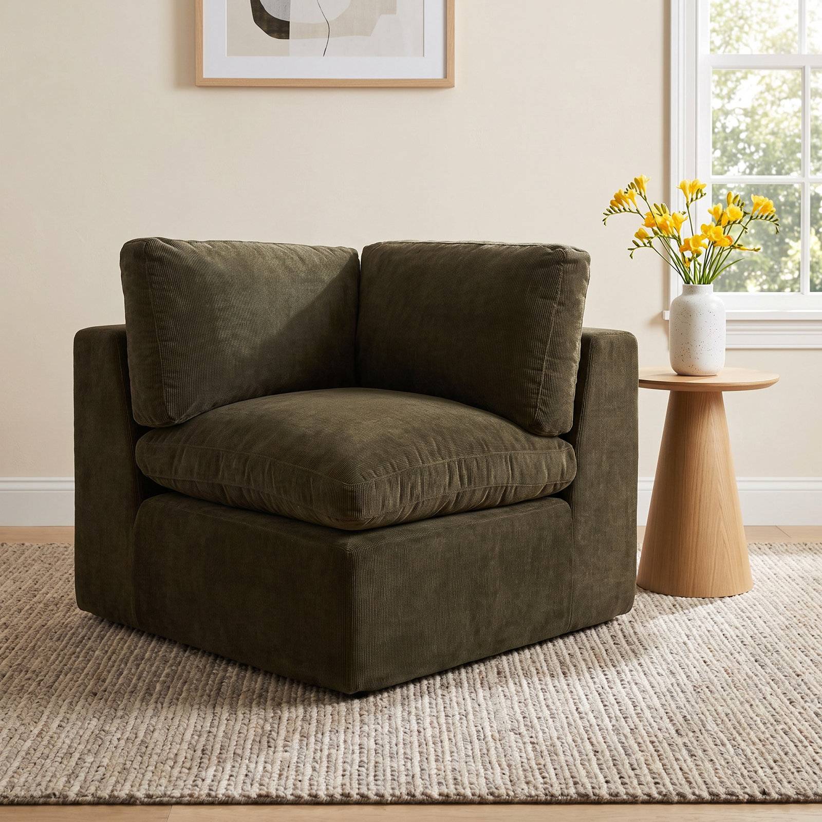 Siegler Corner Chair, Green