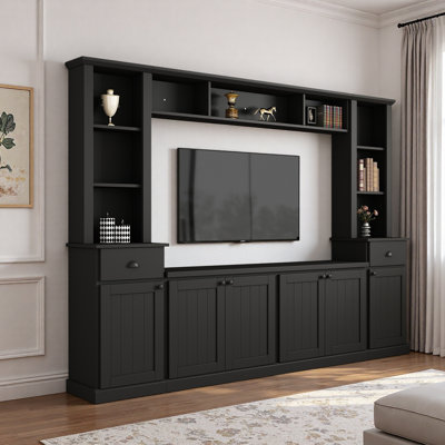 103’‘ Entertainment Wall Unit Set TV Stand With Bridge For Tvs Up To 75''