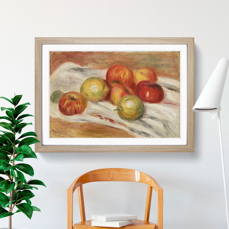 Still Life with Fruits Vol.3 by Pierre-Auguste Renoir - Picture Frame Painting, Oak, 36cm H x 48cm W x 2cm D
