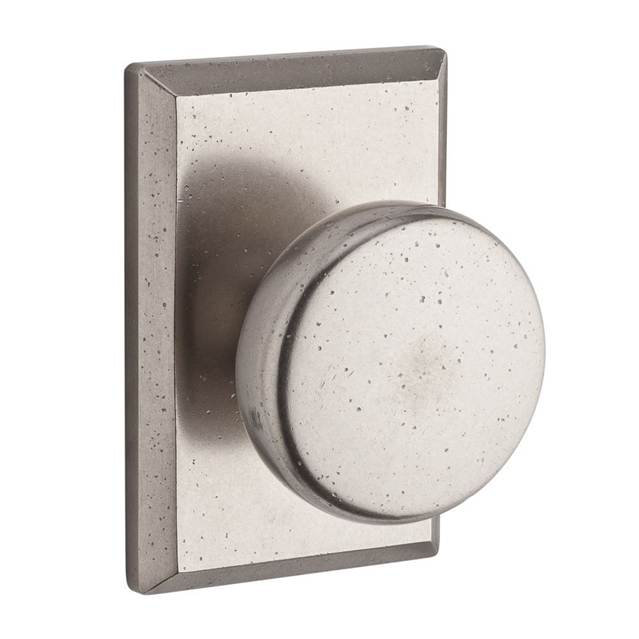 Rustic Keyed Door Knob with Rustic Square Rose Baldwin 