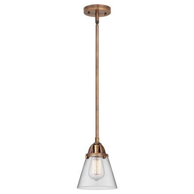 Nouveau 2 - Cone - 1 Light Stem Hung Mini Pendant - Bulb Not Included