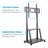 UNHO Extra Large Floor TV Stand Mount Rolling Cart for 50-100 LCD LED Flat Screens Holds up to 176 Lbs