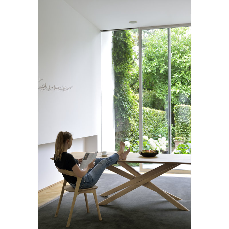 Mikado Solid Oak Dining Table, 43.3" W x 94.5" L