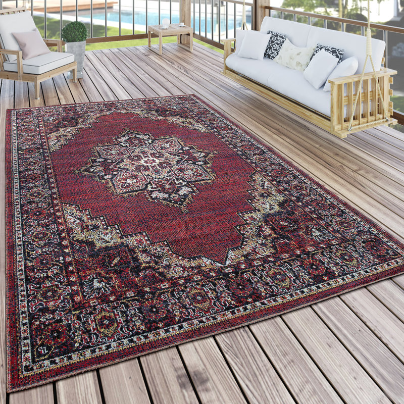 Round Revamp Oriental Indoor / Outdoor Area Rug, Round 160cm