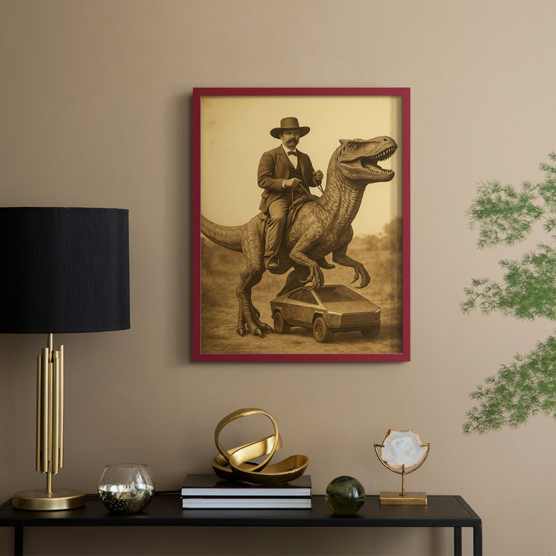 Reproduction encadrée Animal XLI - prête à être accrochée - fabriquée aux États-Unis, Rouge, H 10 po x l 8 po