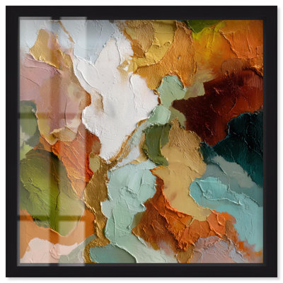 «Earthen Flow I Shadowbox Print» par Art Remedy, cadre noir, 41 x 41