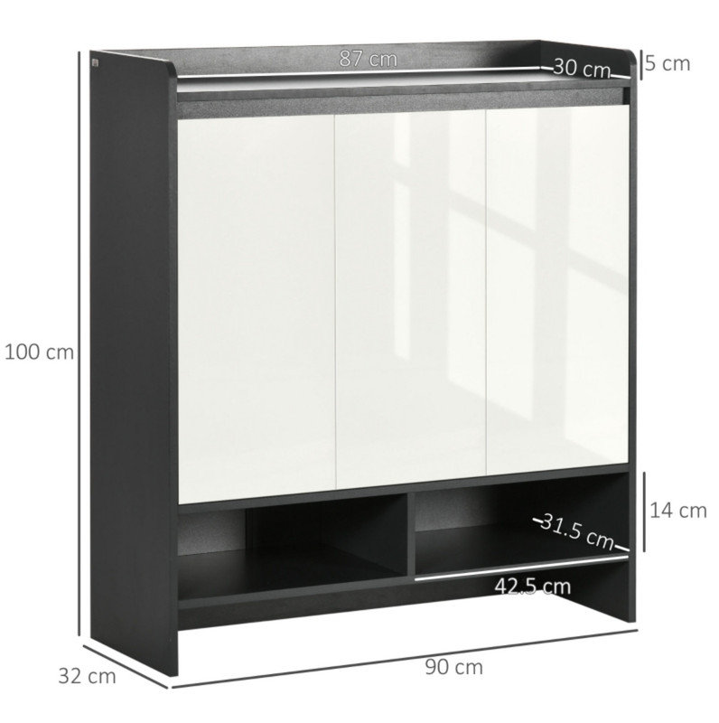 19 Pair Shoe Storage Cabinet