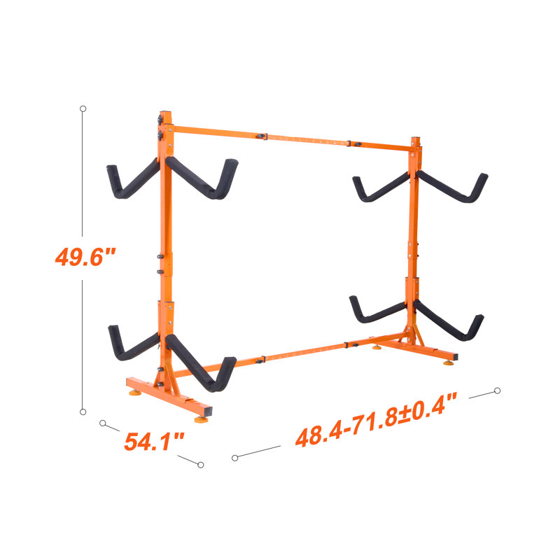 Steel Freestanding Adjustable Kayak Rack