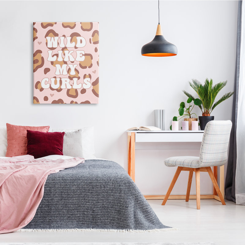 Motif léopard Wild Like My Curls, Toile tendue, H 40 po x l 30 po