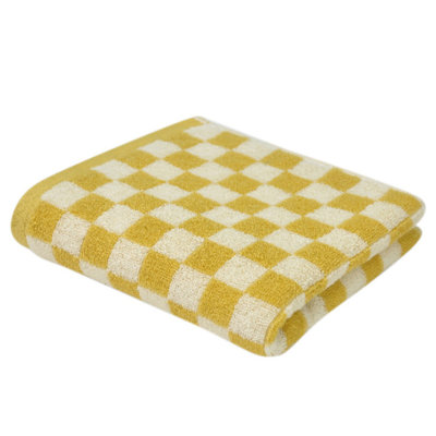 Checkered Cotton Hand Towels 1pc - Soft, Absorbent, and Decorative Checkered Design for Bathroom, Kitchen, Gym, and Spa - 13 x 29 Inches for Any Occasion