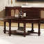 Table basse ovale avec tiroir et tablette de rangement, table d'appoint pour le salon-114224064