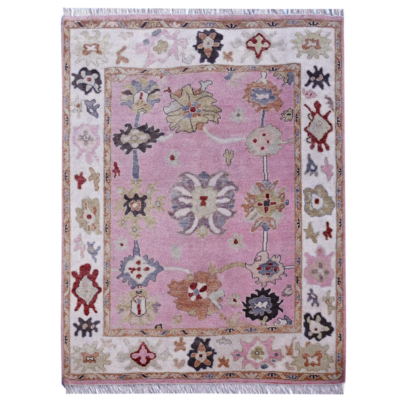 Rectangle Hand Knotted Wool Area Rug