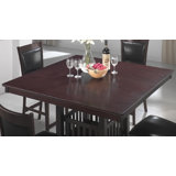 Norry Square Counter Height Table with Storage in Brown