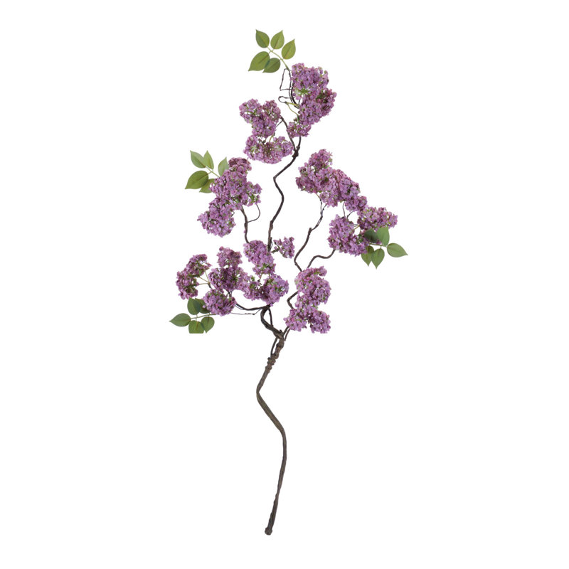 Branche de rameau floral (ensemble de 2), Mauve, vert, brun