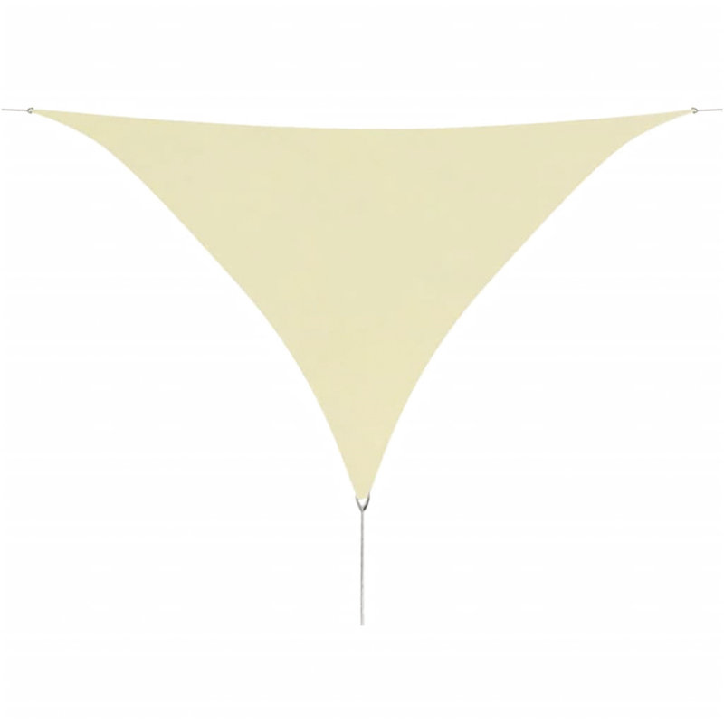 3.6m x 3.6m Triangular Shade Sail, Cream