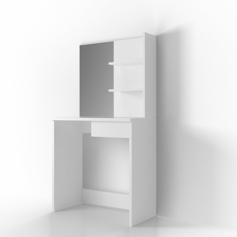 Stuttgart Dressing Table with Mirror, Black