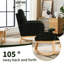 Chaise berçante en mélange moderne avec repose-pieds réglable, ergonomique et bonne capacité de poids-1495382533