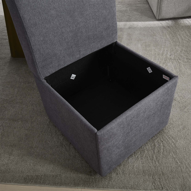 Versatile Upholstered Swivel Chairs with Hidden Storage for Various Rooms, Dark Grey