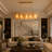 Kancler 53.7" 5-Light Large Amber Glass Tiered Kitchen Island Gold Chandelier-590740606-573863687