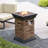 Addysyn 20" Outdoor Propane Gas Fire Pit with Faux Stone Finish, 40,000 BTU Burner, Lava Rocks, and Cover – Square Steel Base Patio Heater