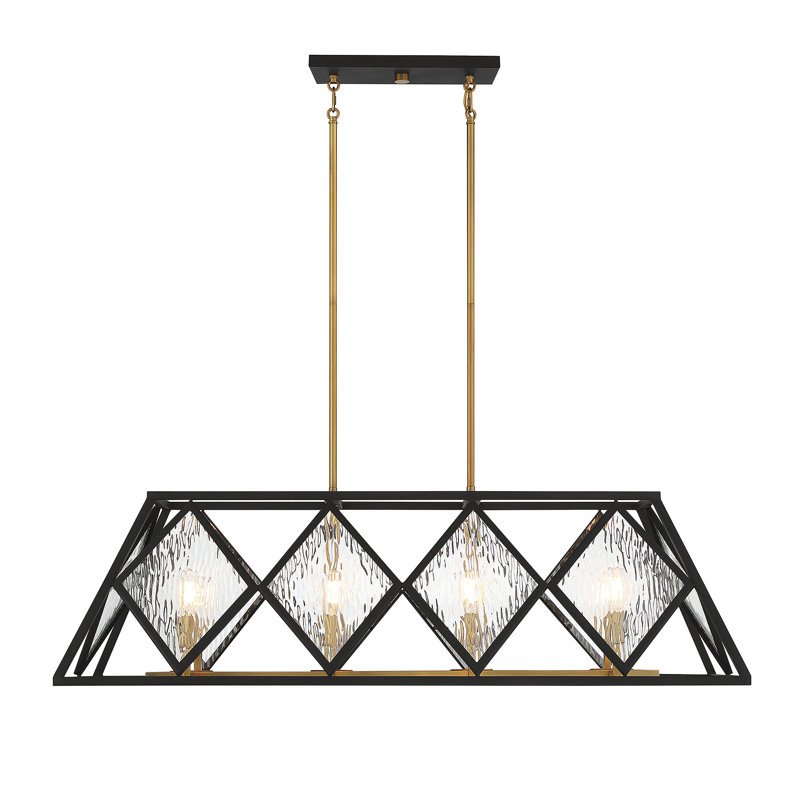 Luminaire suspendu linéaire à 8 lumières pour îlot de cuisine Harrsion