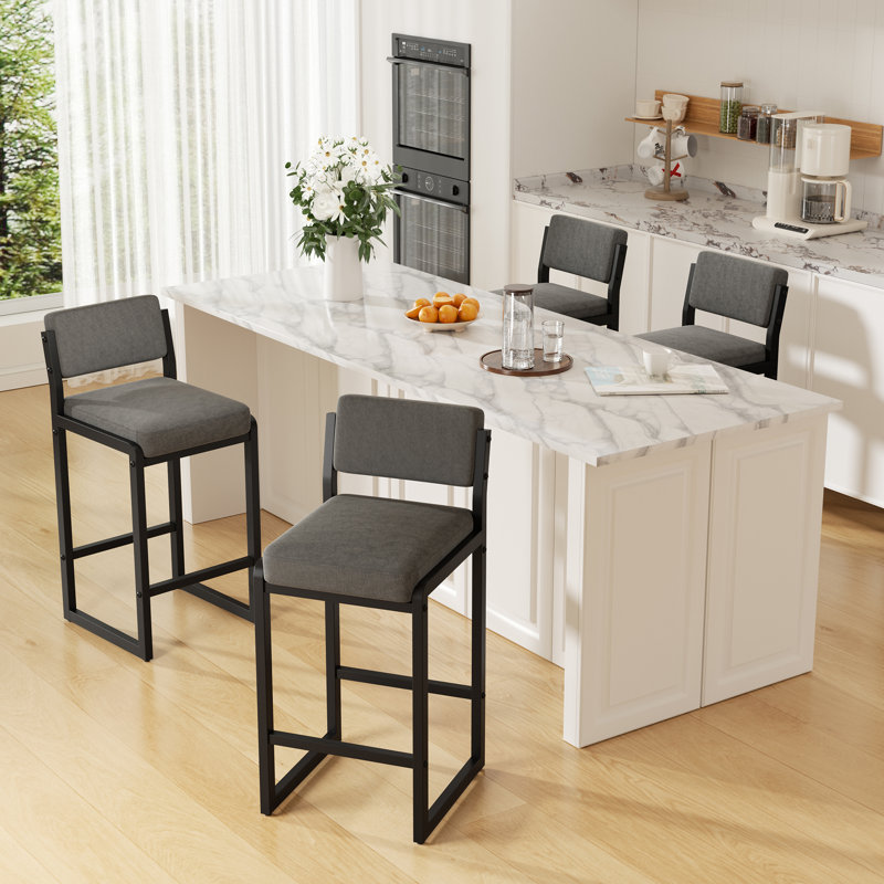 Comfortable Faux Leather  Dining Chair With Slightly Reclined Backrest And Straight Legs For Enhanced Support, Gray