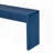 Rustic Console Table with 3 Fluted Drawers – Solid Wood Veneer, Navy