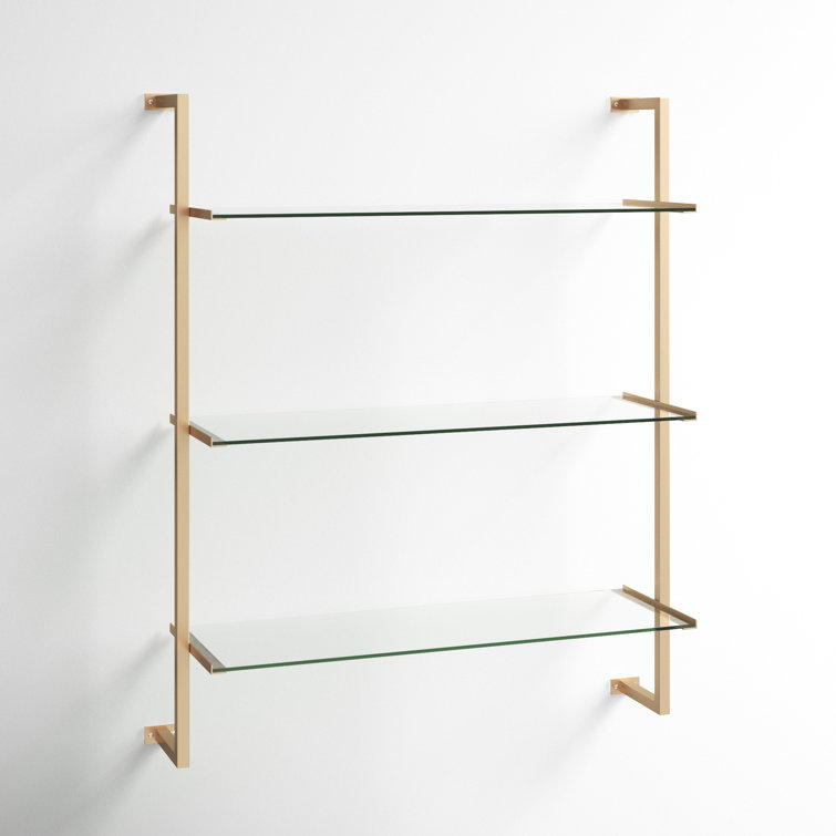 Buy Chris.W Wall Wooden Shelf with 3 Key Hooks / 3-Tier Mini