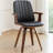 Modern Upholstered Leather Swivel Dining Chairs-583661914