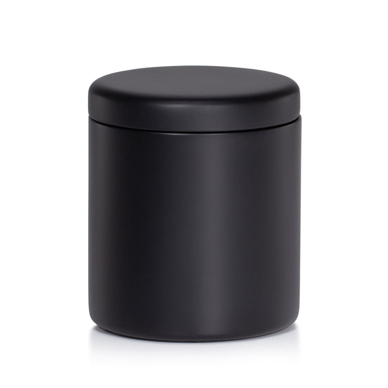 Domus Black Matte Bathroom Storage Container