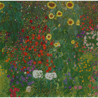 «Farm Garden with Flowers 1906», affiche brillante
