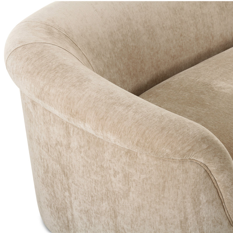 Canapé en velours 109 po Arthur, Beige