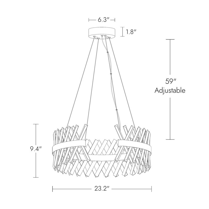Josse 2 - Light LED Chandelier