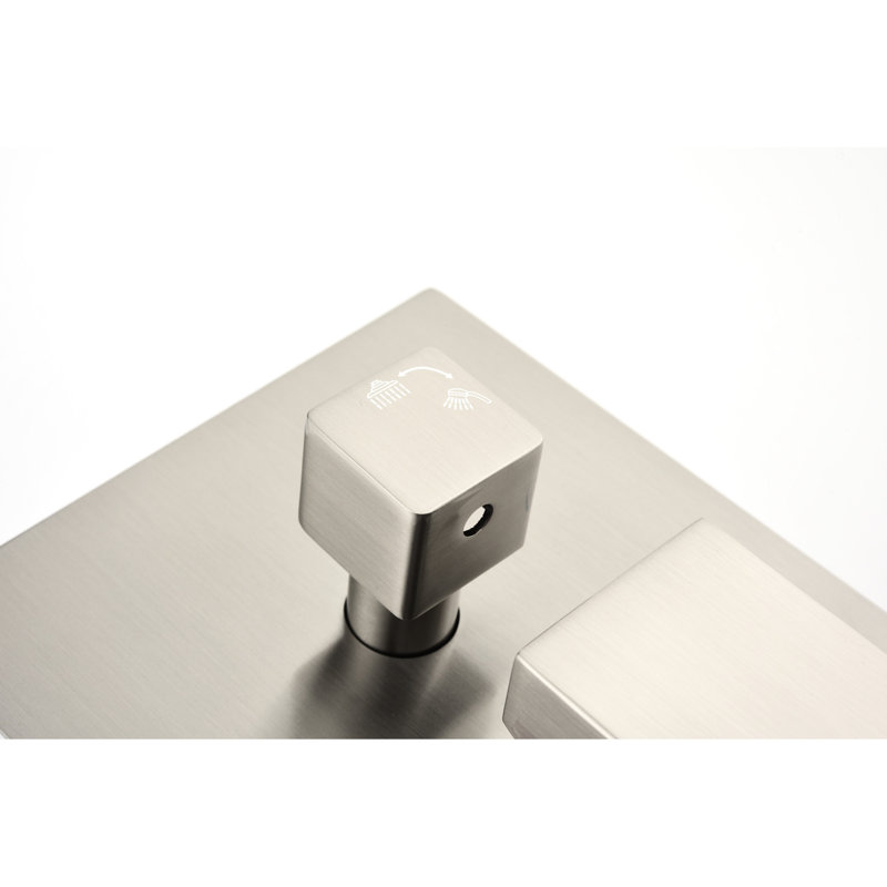 2 - Way Outlet Solid Brass Shower Diverter With Balance And Thermal Limit Protection, 1/2 Standard Pipe Thread Two Function Valve Entrances Balanced Filter Element, Connection