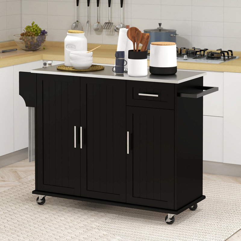 Îlot de cuisine avec rangement (tabouret non inclus)